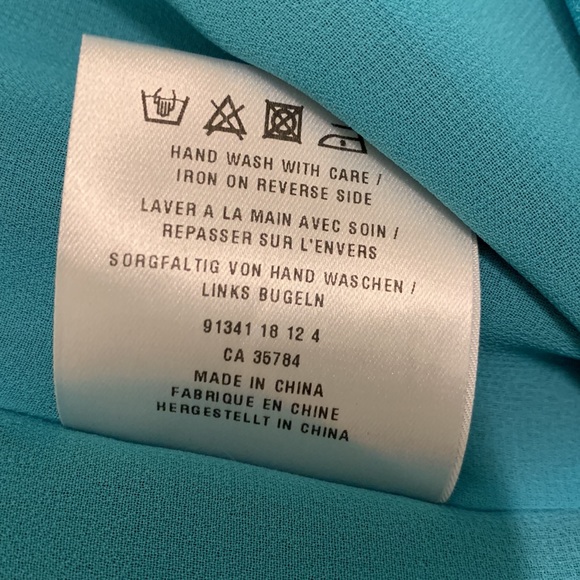 Windsmoor Navy Blue Cape, Turquoise Lining, Beaded,Size 14, 100% Polyester - Picture 10 of 10